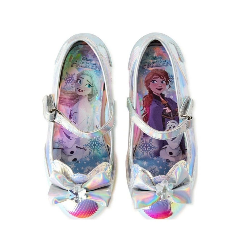 Disney Frozen Silver Holographic Toddler Girl Shoes